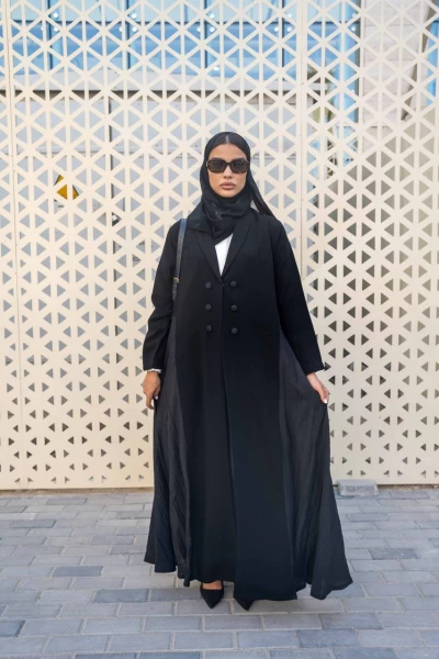 Crepe Abaya Black IB228